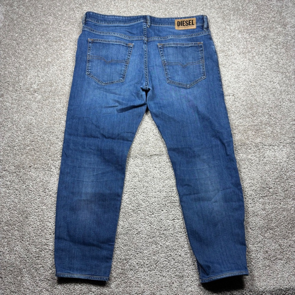 Diesel Buster Regular Slim Tapered Jeans Mens 36 Blue Stretch Denim 08T9EM